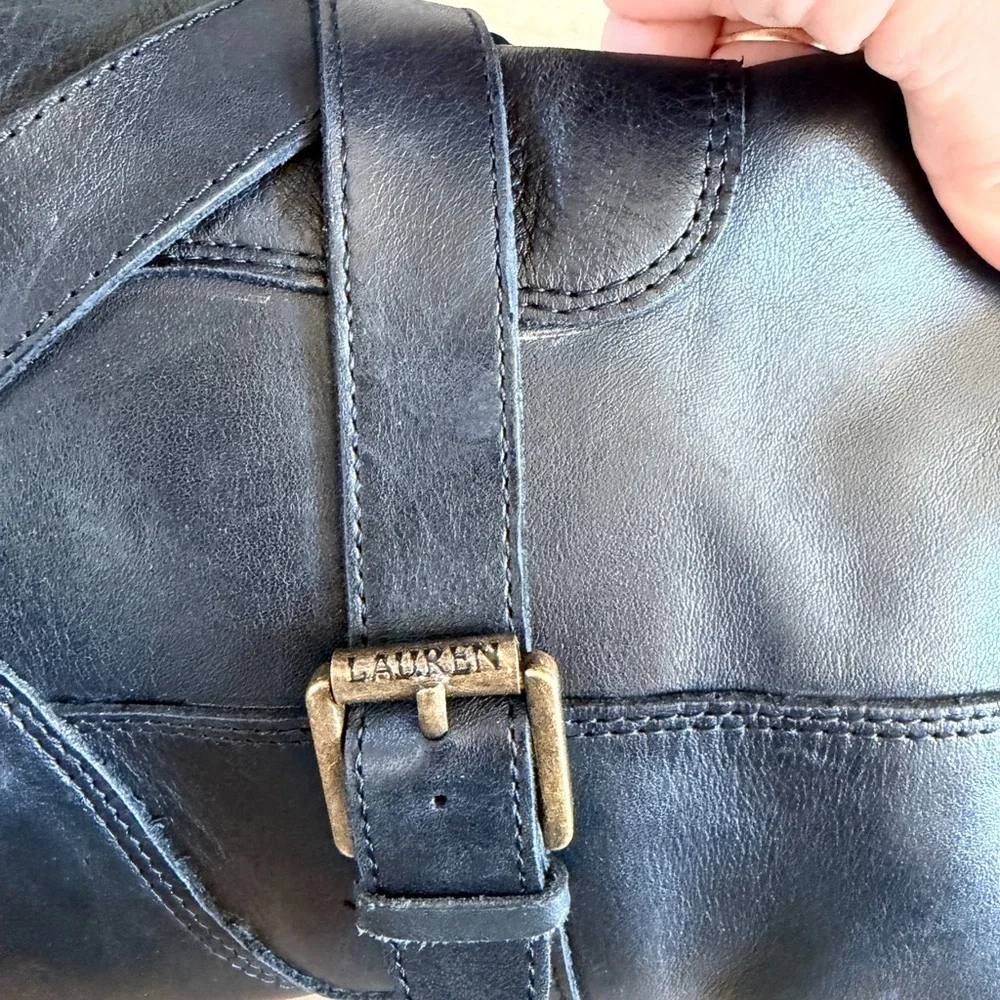Lauren Ralph Lauren Maryann Black Leather Riding Boots